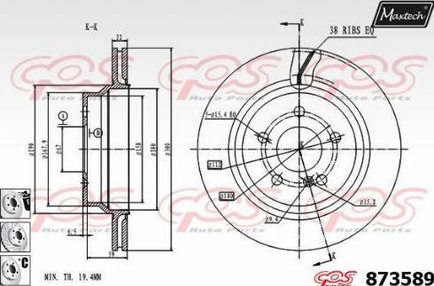 Maxtech 873589.6880 - Гальмівний диск avtolavka.club