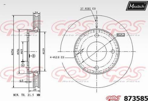 Maxtech 873585.0000 - Гальмівний диск avtolavka.club