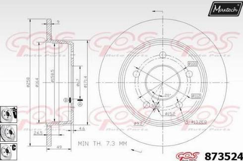 Maxtech 873524.6980 - Гальмівний диск avtolavka.club