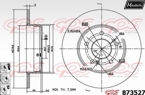 Maxtech 873527.6880 - Гальмівний диск avtolavka.club