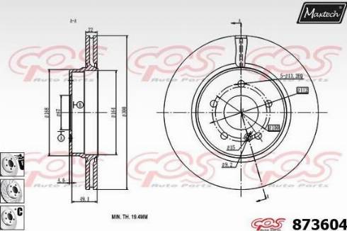 Maxtech 873604.6980 - Гальмівний диск avtolavka.club