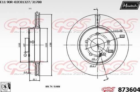 Maxtech 873604.0080 - Гальмівний диск avtolavka.club