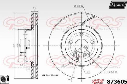 Maxtech 873605.0060 - Гальмівний диск avtolavka.club