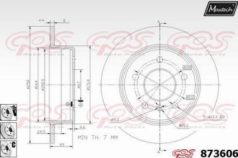 Maxtech 873606.6980 - Гальмівний диск avtolavka.club