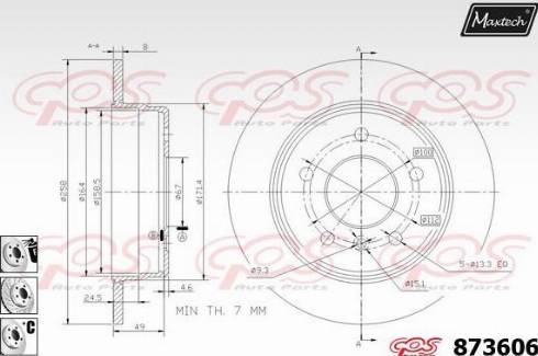 Maxtech 873606.6880 - Гальмівний диск avtolavka.club