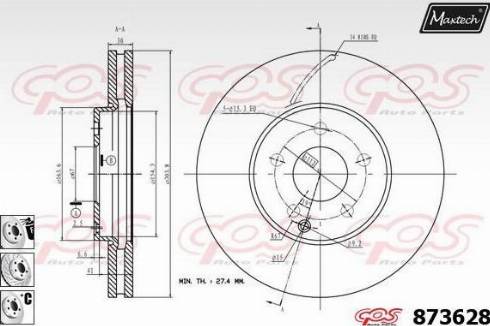 Maxtech 873628.6980 - Гальмівний диск avtolavka.club