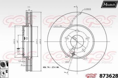 Maxtech 873628.6060 - Гальмівний диск avtolavka.club