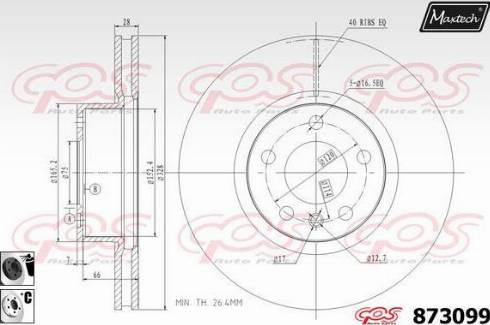 Maxtech 873099.6060 - Гальмівний диск avtolavka.club