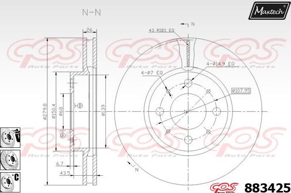 Maxtech 875320 - Гальмівний диск avtolavka.club