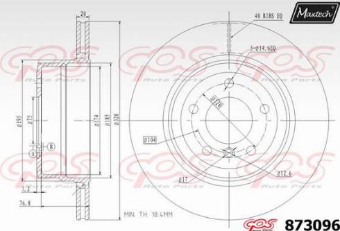 Maxtech 873096.0000 - Гальмівний диск avtolavka.club