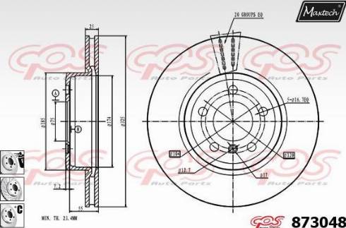 Maxtech 873048.6980 - Гальмівний диск avtolavka.club