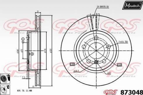 Maxtech 873048.6060 - Гальмівний диск avtolavka.club