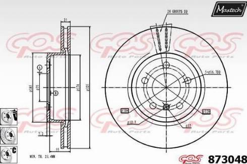 Maxtech 873048.6880 - Гальмівний диск avtolavka.club