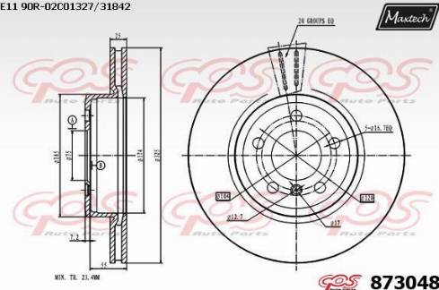 Maxtech 873048.0000 - Гальмівний диск avtolavka.club