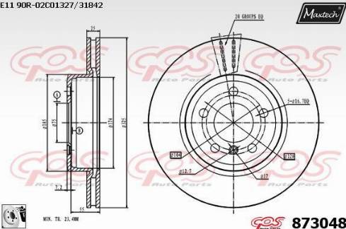 Maxtech 873048.0080 - Гальмівний диск avtolavka.club