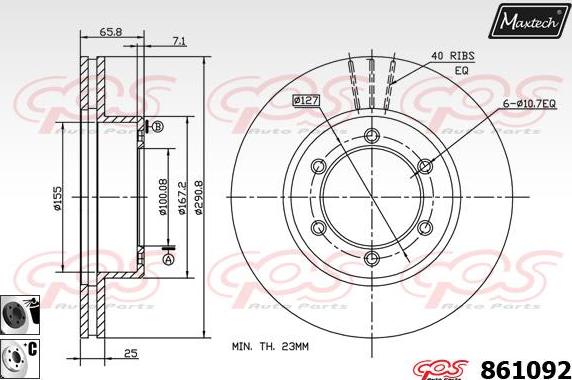 Maxtech 873048 - Гальмівний диск avtolavka.club