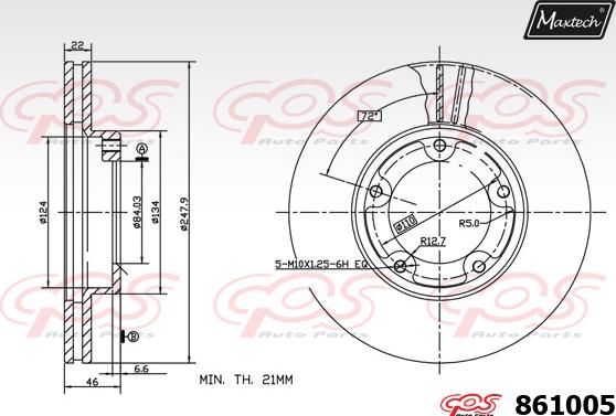 Maxtech 873043 - Гальмівний диск avtolavka.club