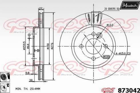 Maxtech 873042.6060 - Гальмівний диск avtolavka.club