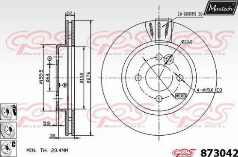 Maxtech 873042.6880 - Гальмівний диск avtolavka.club