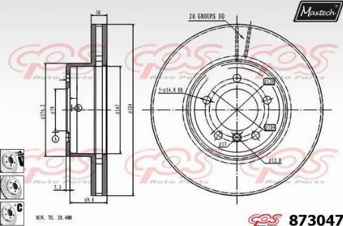 Maxtech 873047.6980 - Гальмівний диск avtolavka.club