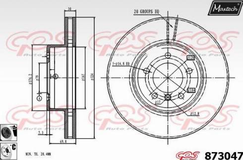 Maxtech 873047.6060 - Гальмівний диск avtolavka.club