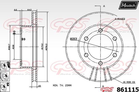 Maxtech 873051 - Гальмівний диск avtolavka.club