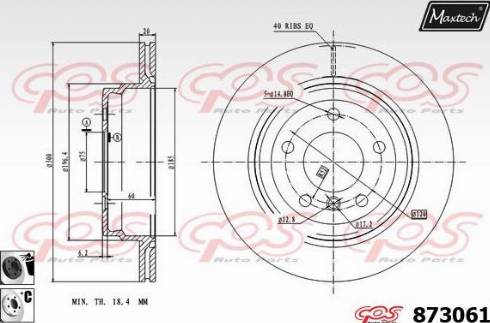 Maxtech 873061.6060 - Гальмівний диск avtolavka.club