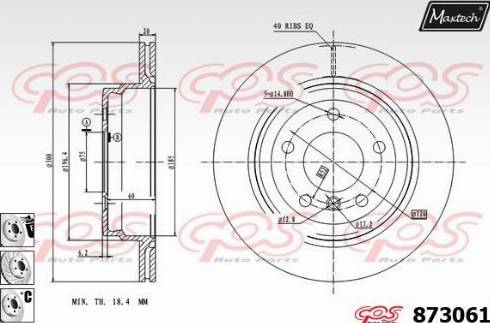 Maxtech 873061.6880 - Гальмівний диск avtolavka.club