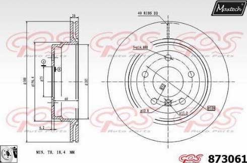 Maxtech 873061.0080 - Гальмівний диск avtolavka.club