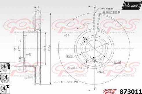 Maxtech 873011.6980 - Гальмівний диск avtolavka.club