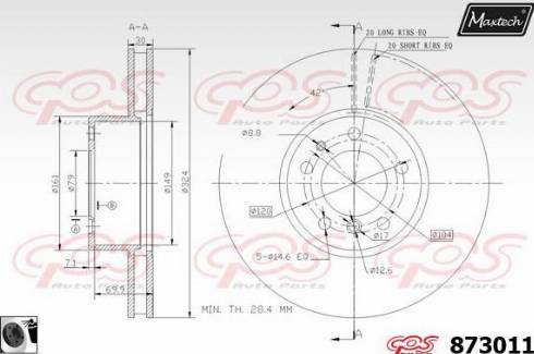 Maxtech 873011.0060 - Гальмівний диск avtolavka.club