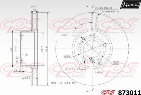 Maxtech 873011.0000 - Гальмівний диск avtolavka.club