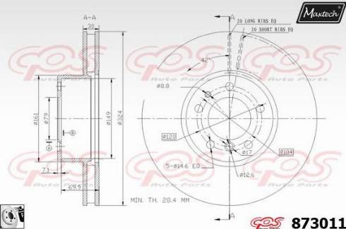 Maxtech 873011.0080 - Гальмівний диск avtolavka.club