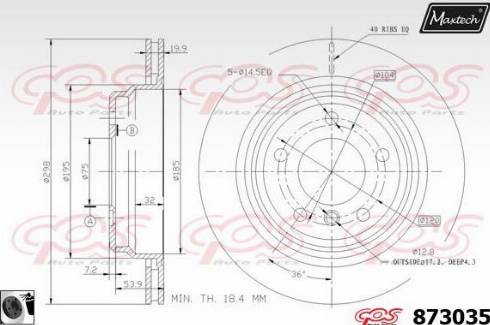 Maxtech 873035.0060 - Гальмівний диск avtolavka.club