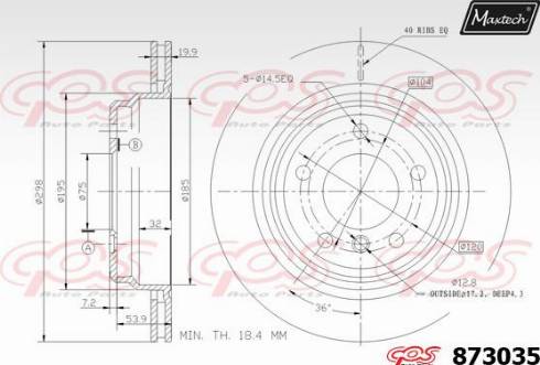 Maxtech 873035.0000 - Гальмівний диск avtolavka.club