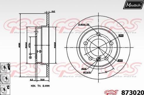 Maxtech 873020.6880 - Гальмівний диск avtolavka.club