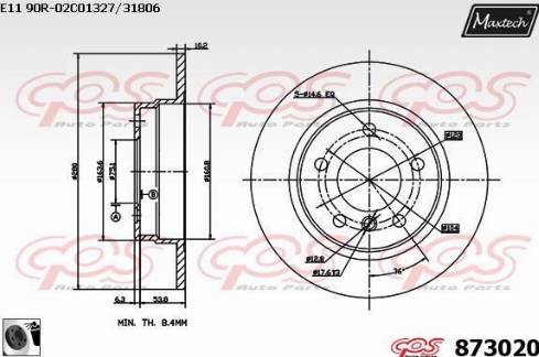 Maxtech 873020.0060 - Гальмівний диск avtolavka.club