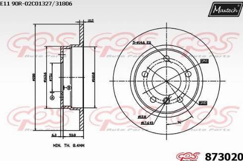 Maxtech 873020.0000 - Гальмівний диск avtolavka.club