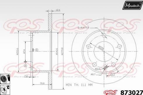 Maxtech 873027.6060 - Гальмівний диск avtolavka.club