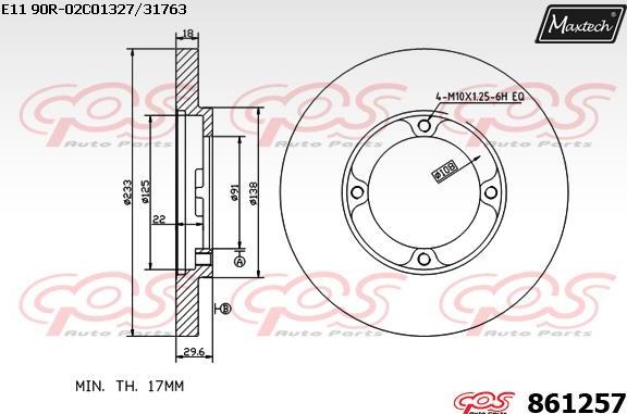 Maxtech 873074 - Гальмівний диск avtolavka.club