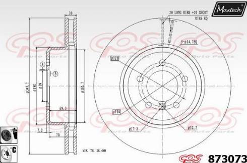 Maxtech 873073.6060 - Гальмівний диск avtolavka.club