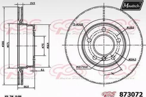 Maxtech 873072.6980 - Гальмівний диск avtolavka.club