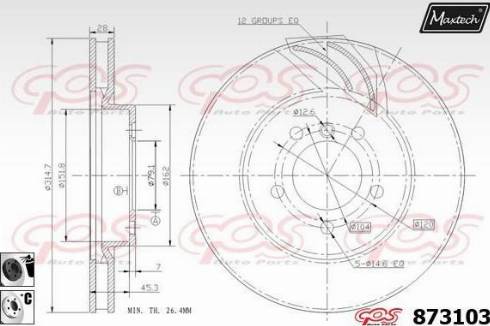 Maxtech 873103.6060 - Гальмівний диск avtolavka.club