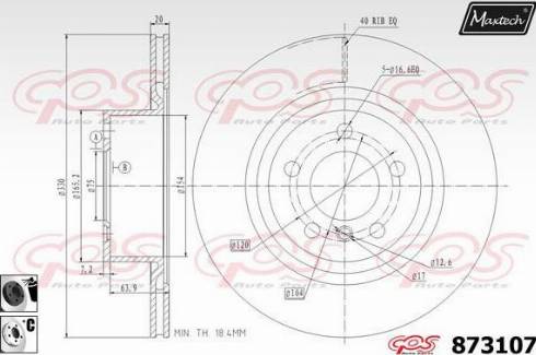 Maxtech 873107.6060 - Гальмівний диск avtolavka.club