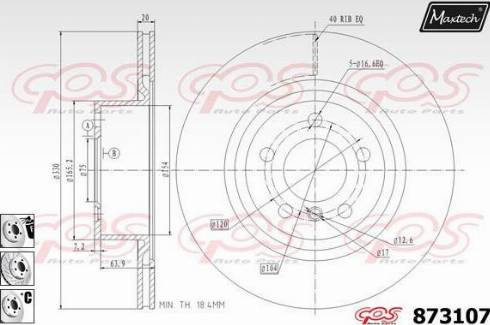 Maxtech 873107.6880 - Гальмівний диск avtolavka.club