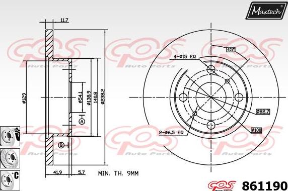 Maxtech 873580 - Гальмівний диск avtolavka.club