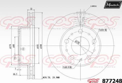 Maxtech 877248.0000 - Гальмівний диск avtolavka.club