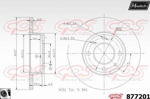 Maxtech 877201.0060 - Гальмівний диск avtolavka.club