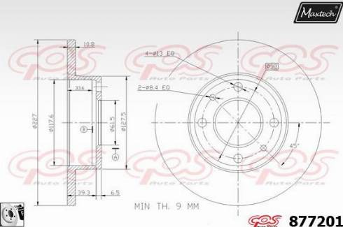 Maxtech 877201.0080 - Гальмівний диск avtolavka.club