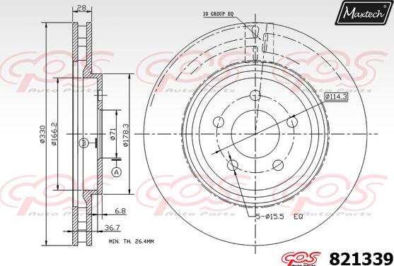 Maxtech 877201 - Гальмівний диск avtolavka.club